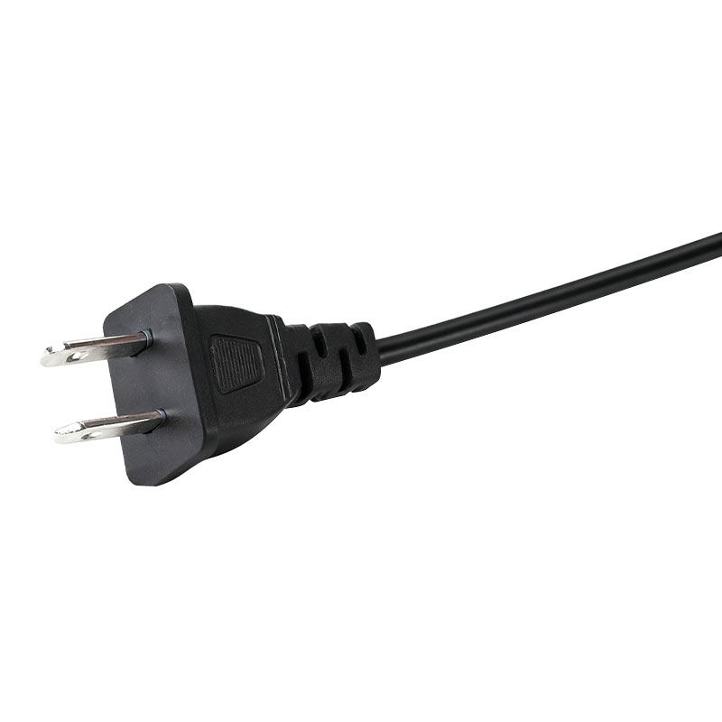 Amerikansk standard 2 pins flat plugg 2 pins rund strømledning