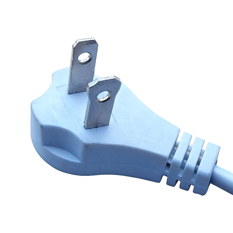 Amerikansk standard 2 pins flat plugg 2 pins rund strømledning